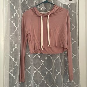 Super cute pink cropped hoodie size small